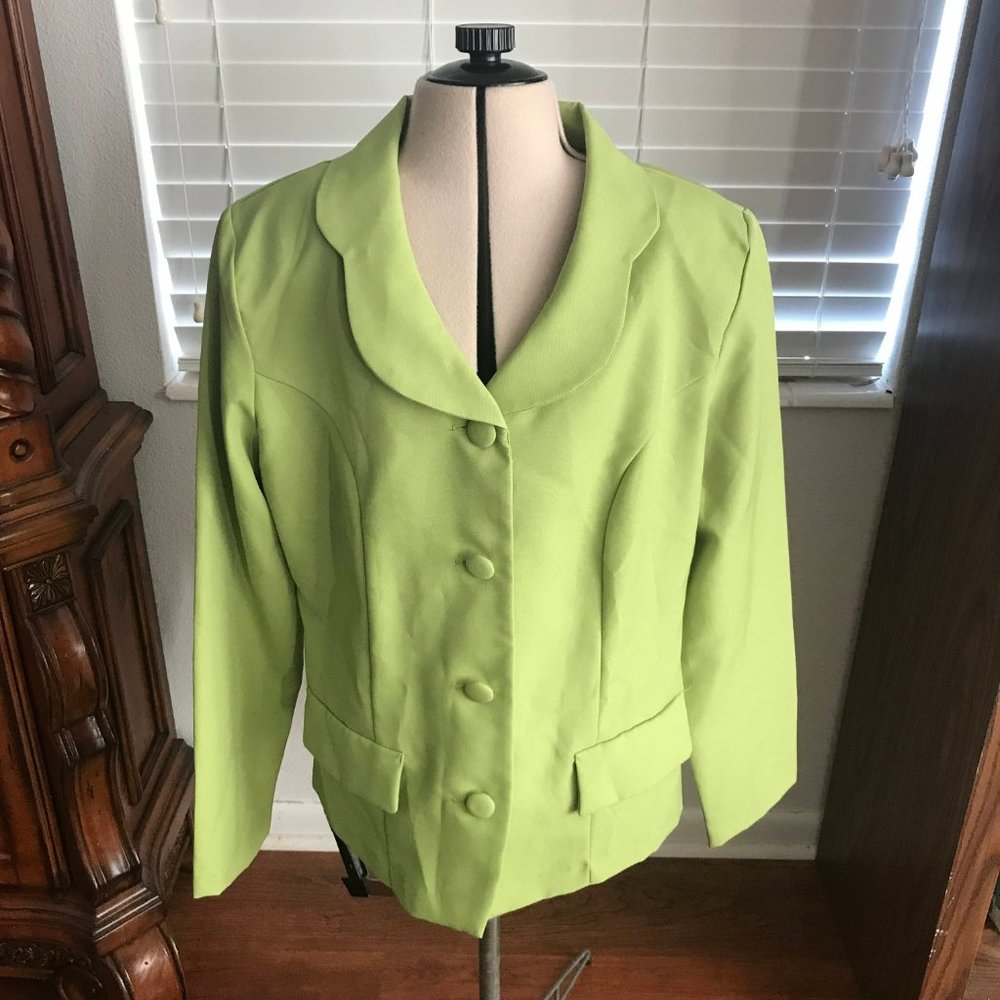 Style Letter Fashions Jacket size 12 green Vintage